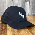 Long Beach Skate LBS Long Side Performance Water Repellent Extra Large Black Snapback Hat