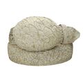 Los Altos Leather Bone White/Gold Fossil Pattern Belt
