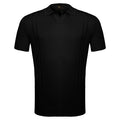 LuxeKnit Polo BLACK