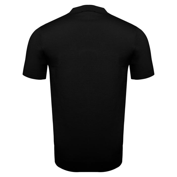 LuxeKnit Polo BLACK