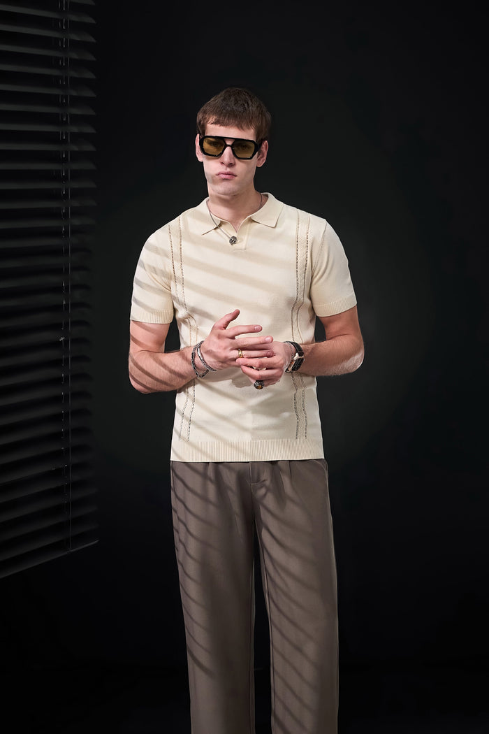 LuxeKnit Polo IVORY