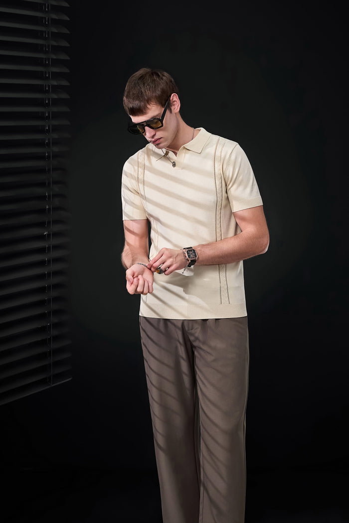 LuxeKnit Polo IVORY