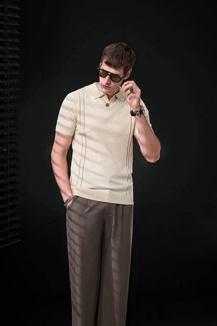 LuxeKnit Polo IVORY