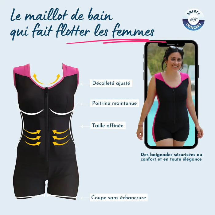 Maillot de bain flottant femme (avec variantes) Plouf