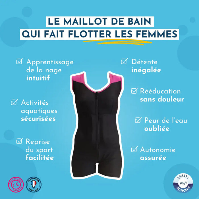 Maillot de bain flottant femme (avec variantes) Plouf