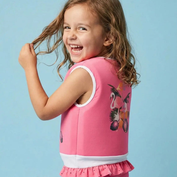 Maillot de bain flottant fille : Flamingo Plouf
