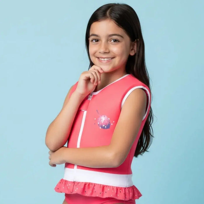 Maillot de bain flottant fille : Flamingo Plouf