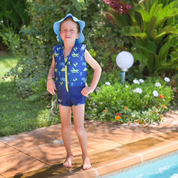 Maillot de bain flottant garçon : Baby hero Plouf