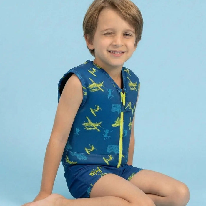 Maillot de bain flottant garçon : Baby hero Plouf