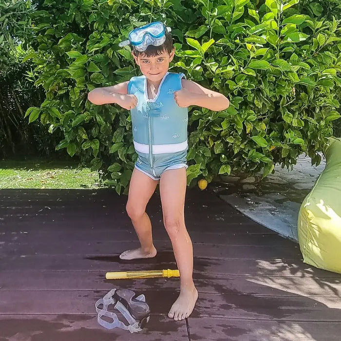 Maillot de bain flottant garçon : BB Shark Plouf