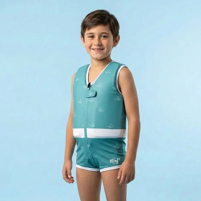 Maillot de bain flottant garçon : BB Shark Plouf