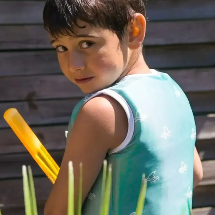 Maillot de bain flottant garçon : BB Shark Plouf