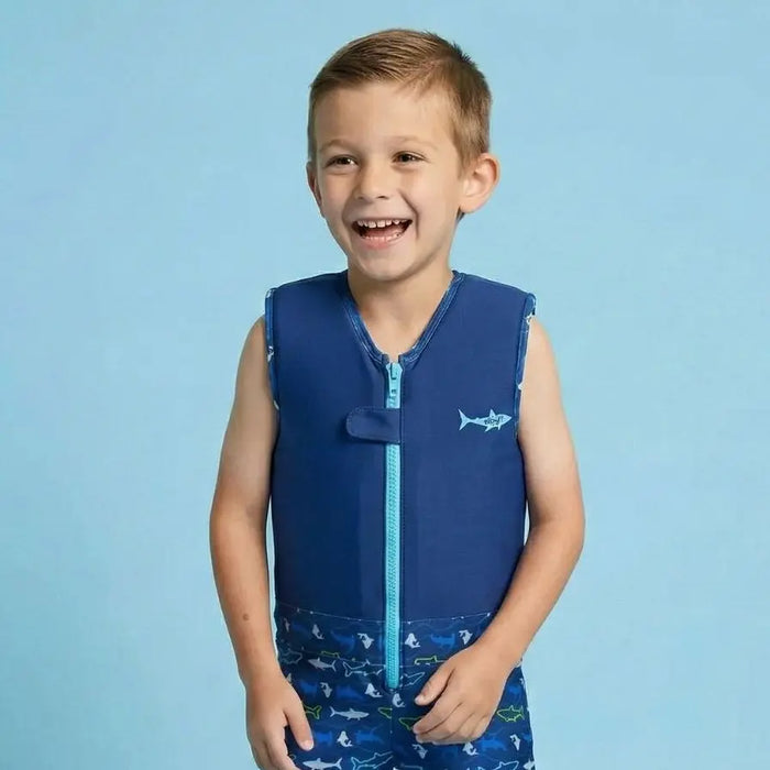 Maillot de bain flottant garçon : Megalodon Plouf