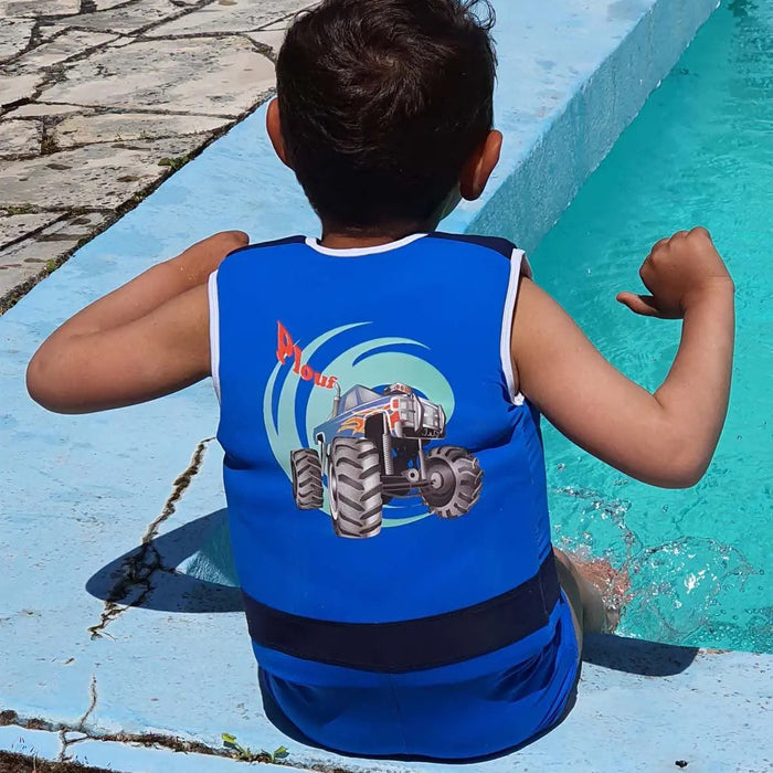 Maillot de bain flottant garçon : Monster Truck Plouf