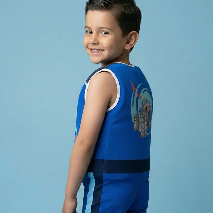 Maillot de bain flottant garçon : Monster Truck Plouf