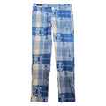 Mario Cavani Men's Blue Plaid Print Dress Pants