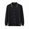 Marquee Cable Knit Cardigan LS BLACK