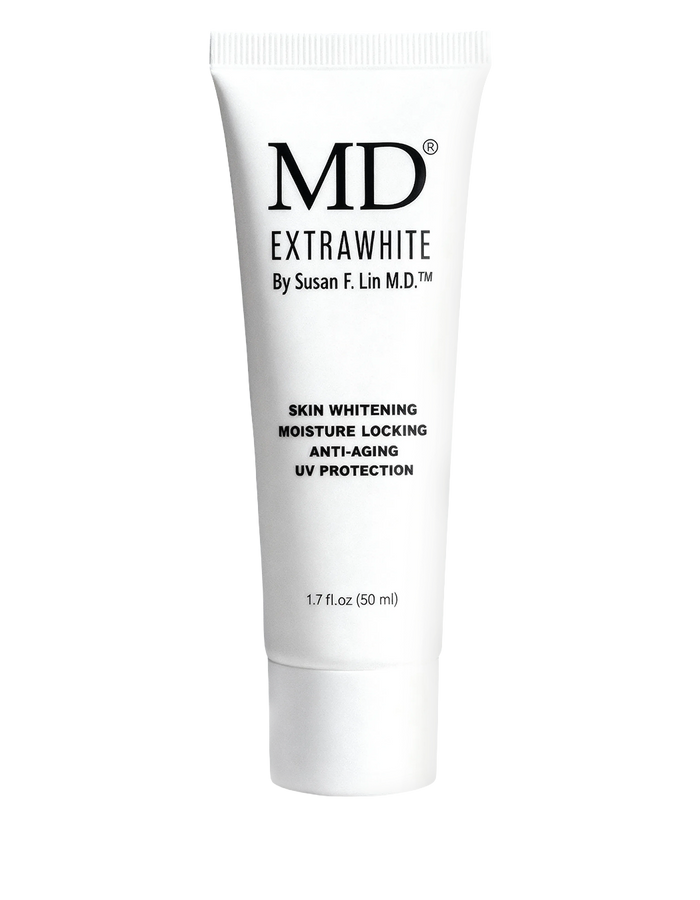 MD Extra White professional-grade brightening moisturizer with Tranexamic Acid and Alpha Arbutin for hyperpigmentation