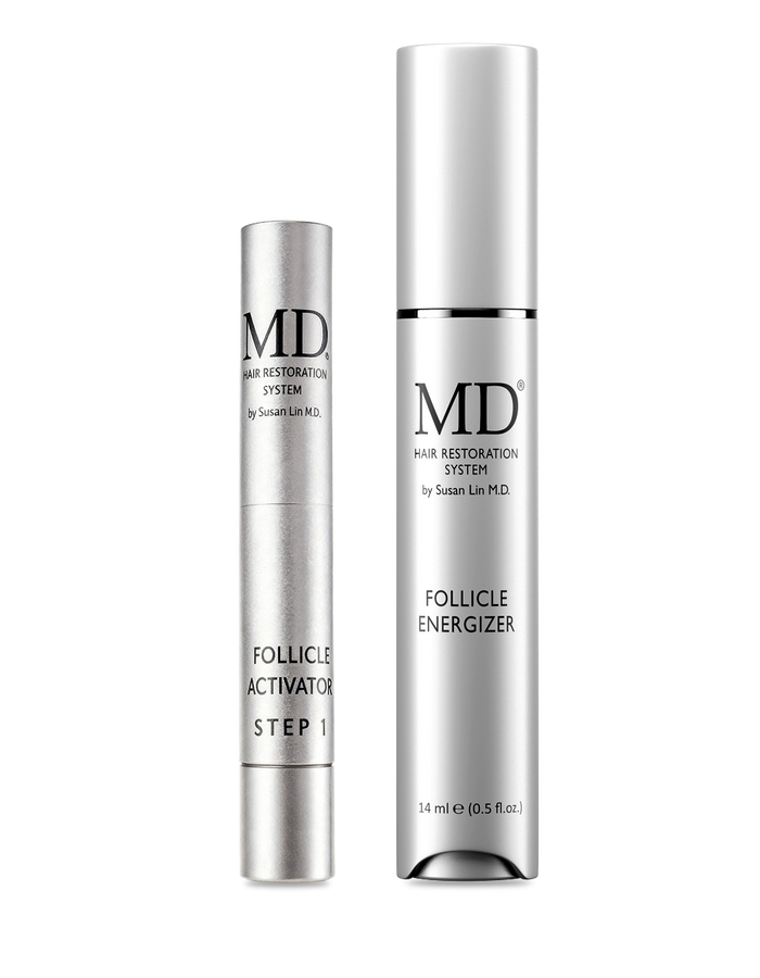 MD® Hair Care System — Complete Set: MD® Follicle Activator (Step 1) and MD® Follicle Energizer serums by Susan Lin, M.D.