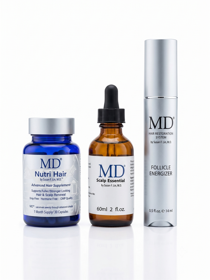 MD® Hair Care System: MD® Nutri Hair, MD® Scalp Essential, and MD® Follicle Energizer by Dr. Susan Lin, M.D.