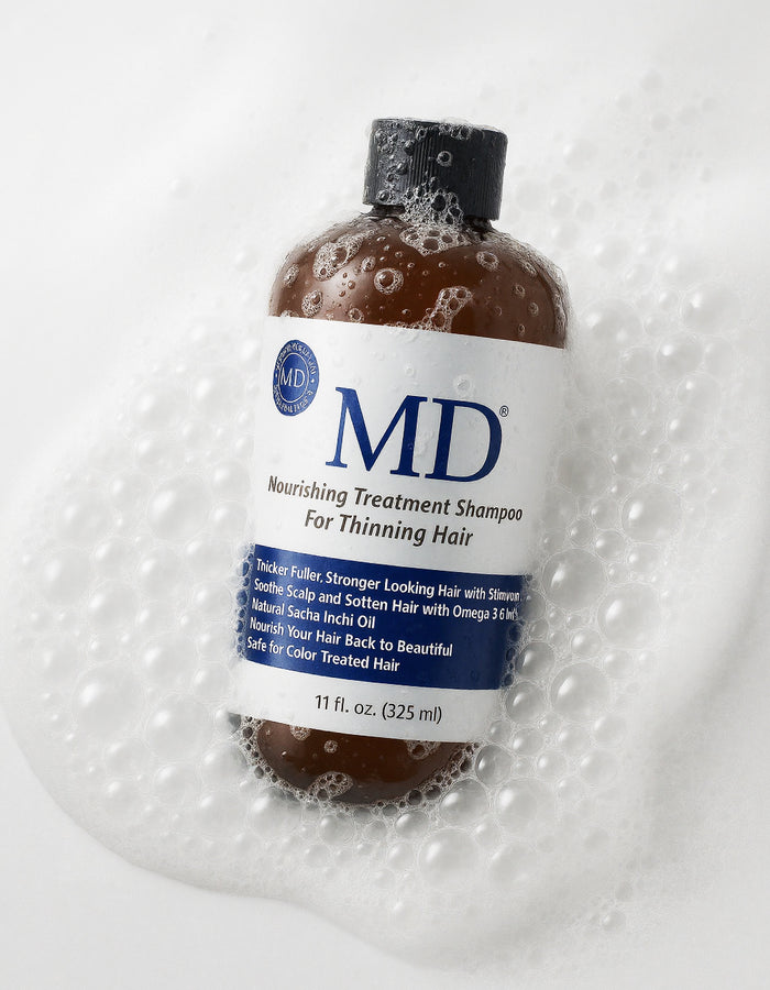 MD® Revitalizing Treatment Shampoo for fine hair and oily scalp, part of the MD Hair system
