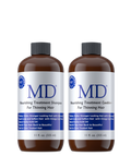 Two bottles — MD® Revitalizing Treatment Shampoo and Conditioner by MD HAIR™, sulfate-free and physician-formulated by Dr. Susan Lin, M.D.