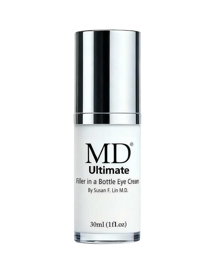 MD Ultimate Eye Cream jar for under-eye puffiness, dark circles, and anti-aging support from the MD Skin collection