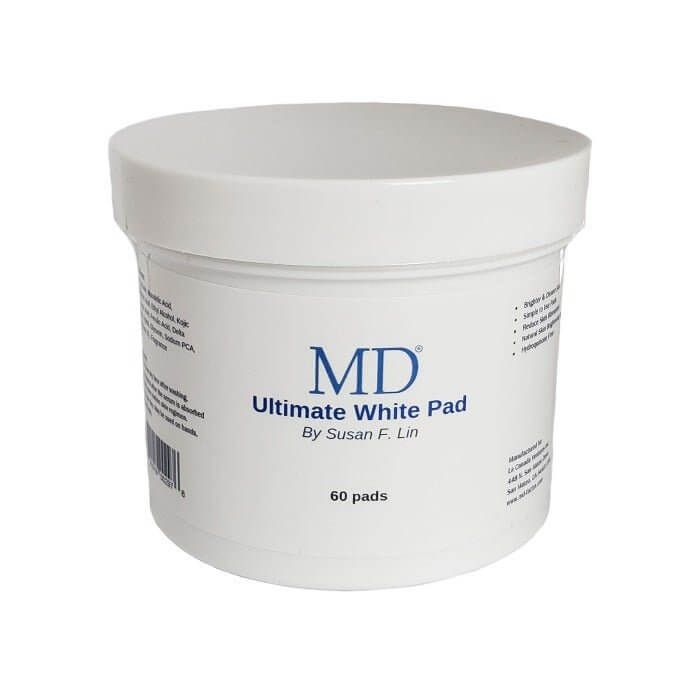 MD Ultimate White Pad brightening, exfoliating pads for the look of dark spots and uneven skin tone