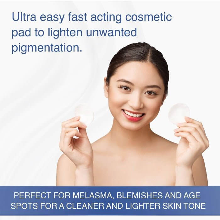 MD Ultimate White Pad for fast, easy application on face, neck, underarms, and areas with the look of dark spots