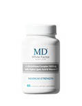 MD White Factor 1600mg glutathione supplement bottle for skin brightening and antioxidant support