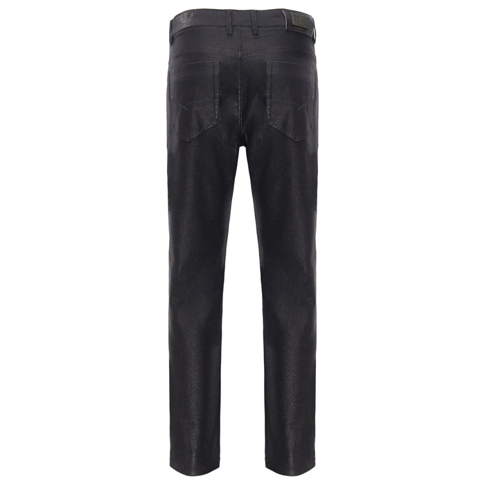 Men’s Elegant Black Textured Dress Pants BLACK