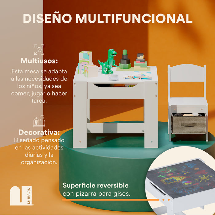 Mesa para Niños. Mesa Infantil con 2 Sillas Lommy