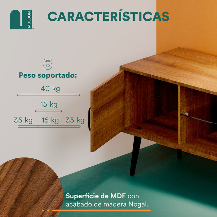 Mesa para TVs de 40 a 55 pulgadas. 120x40cms Marena