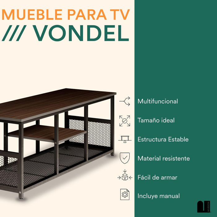 Mesa para TVs de hasta 55" -- 120x40cm Vondel
