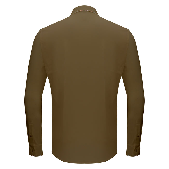 Modern Class Button up shirt KHAKI - Dudes Boutique