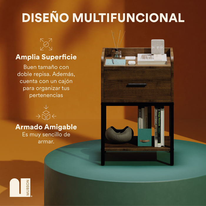 Mubson Buro para Recamara o Sala. Mesa de Noche Adula