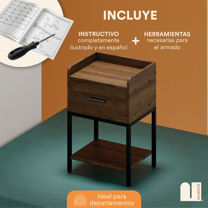 Mubson Buro para Recamara o Sala. Mesa de Noche Adula