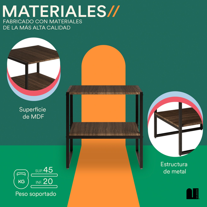 Mubson Buro para Recamara o Sala. Mesa de Noche Vesta