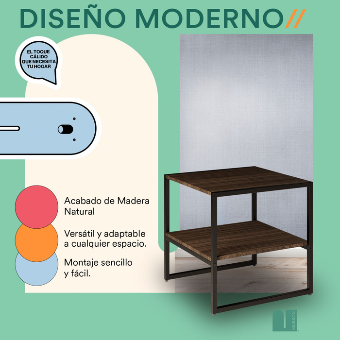 Mubson Buro para Recamara o Sala. Mesa de Noche Vesta
