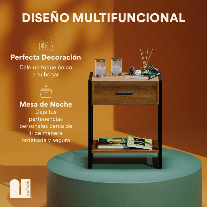 Mubson Buró para Sala o Recámara con cajón Naha
