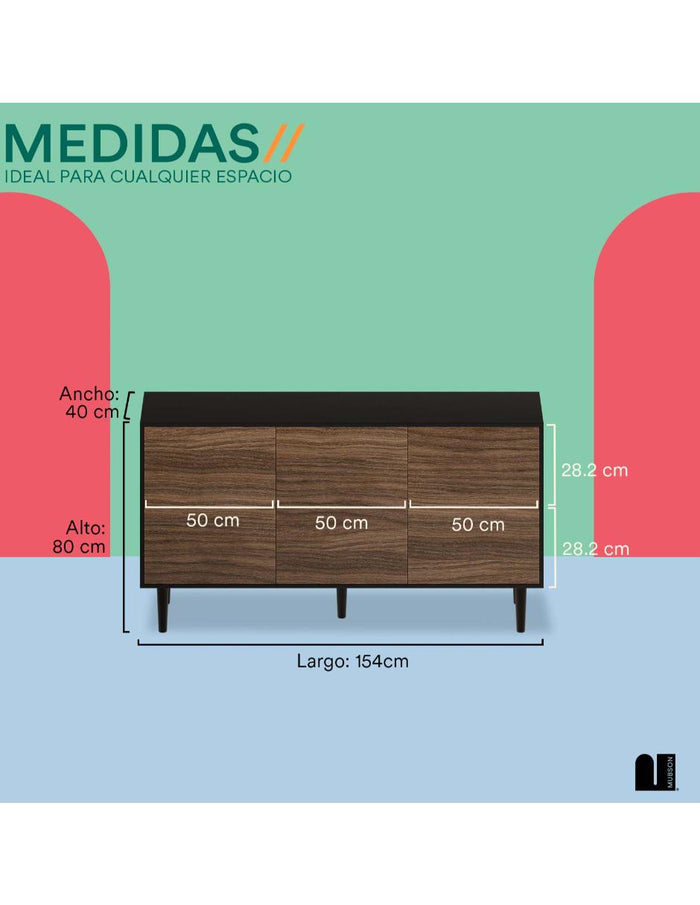 Mubson Credenza bufetera con puertas Gleza