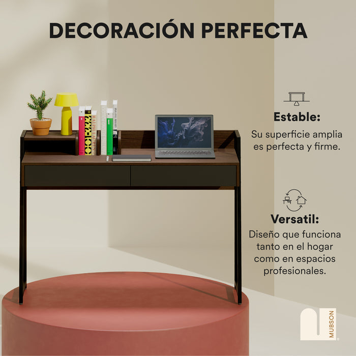 Mubson Escritorio para Laptop con Cajon Doble Maliketh
