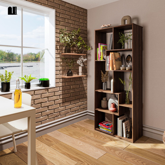 Mubson Librero con 8 Repisas. Estanteria para Sala Parma
