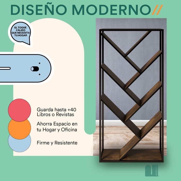 Mubson Librero Vertical con 7 Repisas. Estanteria Arat