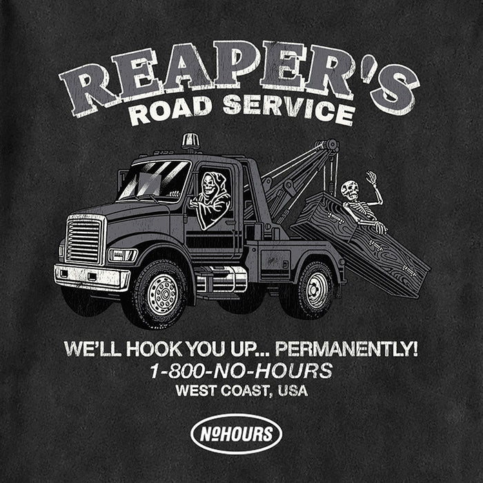 No Hours Road Service Vintage Black S/s Shirt