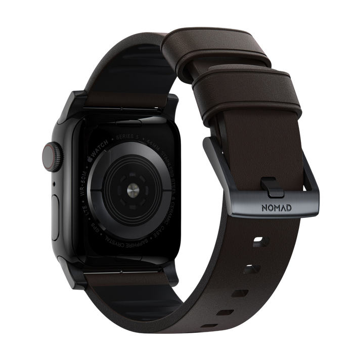 Nomad Active Band Pro Leather Band for Apple Watch 49mm / 46mm / 45mm - Rustic Brown #color_rustic-brown