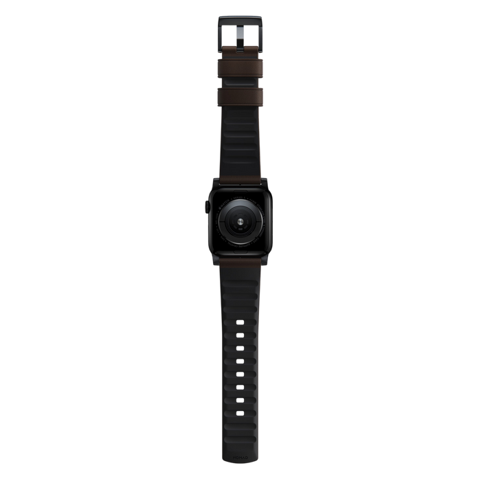Nomad Active Band Pro Leather Band for Apple Watch 49mm / 46mm / 45mm - Rustic Brown #color_rustic-brown