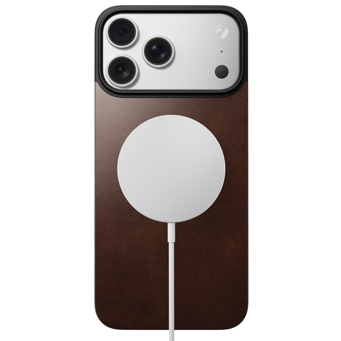 Nomad Mag Leather Back Case for iPhone 17 Pro Max - Rustic Brown #color_rustic-brown