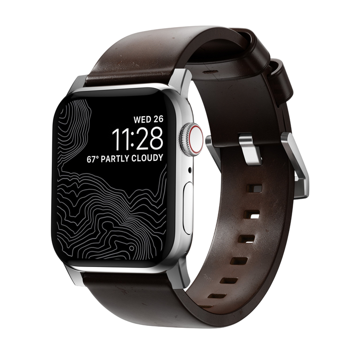 Nomad Modern Band for Apple Watch 49mm / 46mm / 45mm (Brown / Horween Leather)