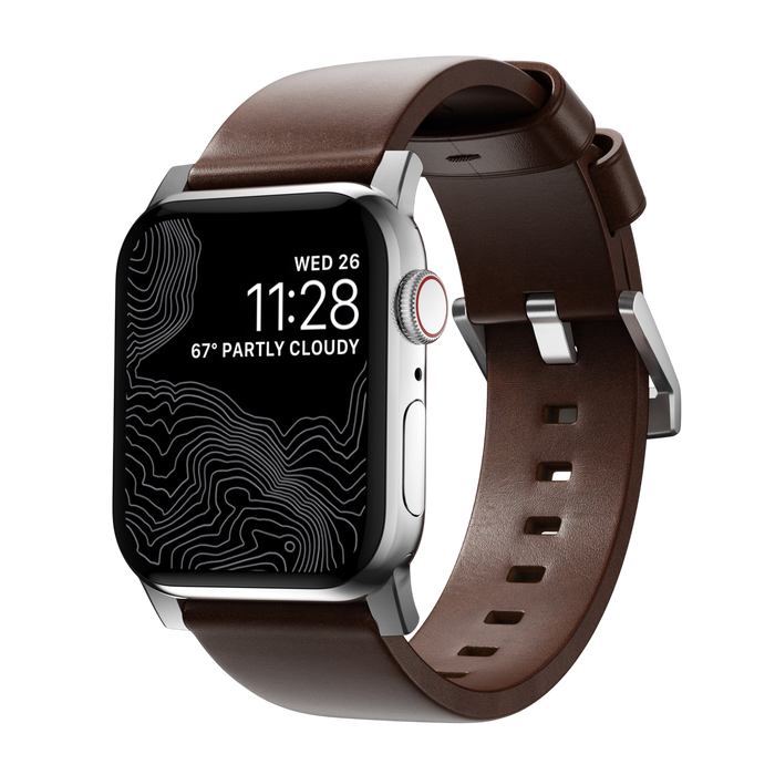 Nomad Modern Band for Apple Watch 49mm / 46mm / 45mm (Brown / Horween Leather)